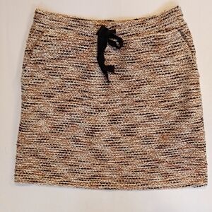 Ann Taylor  Brown Tan Boucle Knit Mini Skirt Size Small Medium